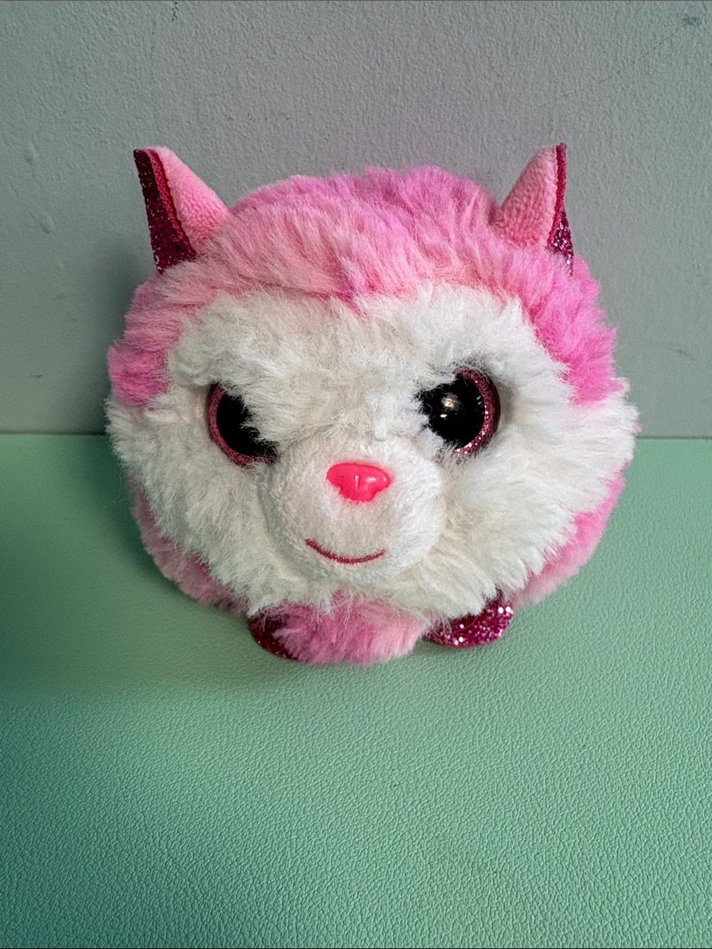 Ty Puffies Princess Pink And White Husky Plush Stuffed Animal, Kids Plush Toy